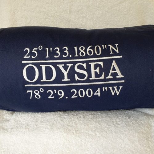 Embroidered Coordinates bolster cushion
